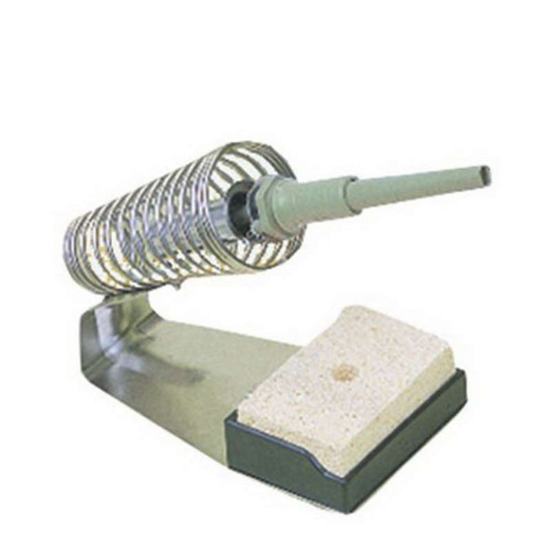 Plated Steel Soldering Iron Holder with Solder Sponge